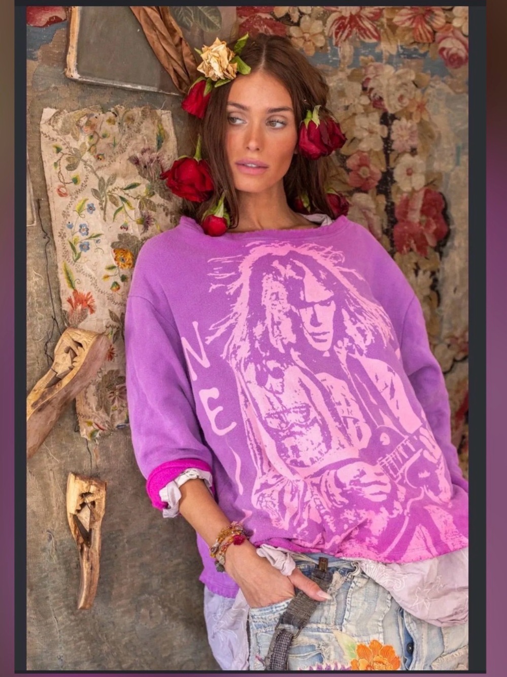 MAGNOLIA PEARL NWT NEIL DIAMOND CREWNECK RARE